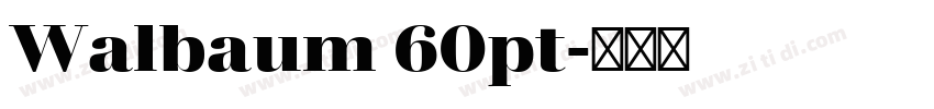 Walbaum 60pt字体转换